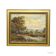 19th-century Biedermeier landscape painting with a lake and trees.