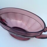 Noémie art deco glass coupe Val Saint Lambert 1935, purple color