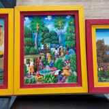 3 colorful paintings