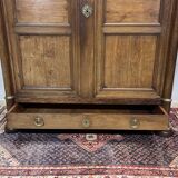 Early 19th century Empire style oak wardrobe