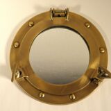 Mirror "porthole" in brass 18 cm