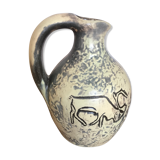 Vintage ceramic pitcher parietal art