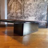 1970 coffee table in elm burl and lacquer