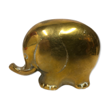 70s golden brass elephant paper press