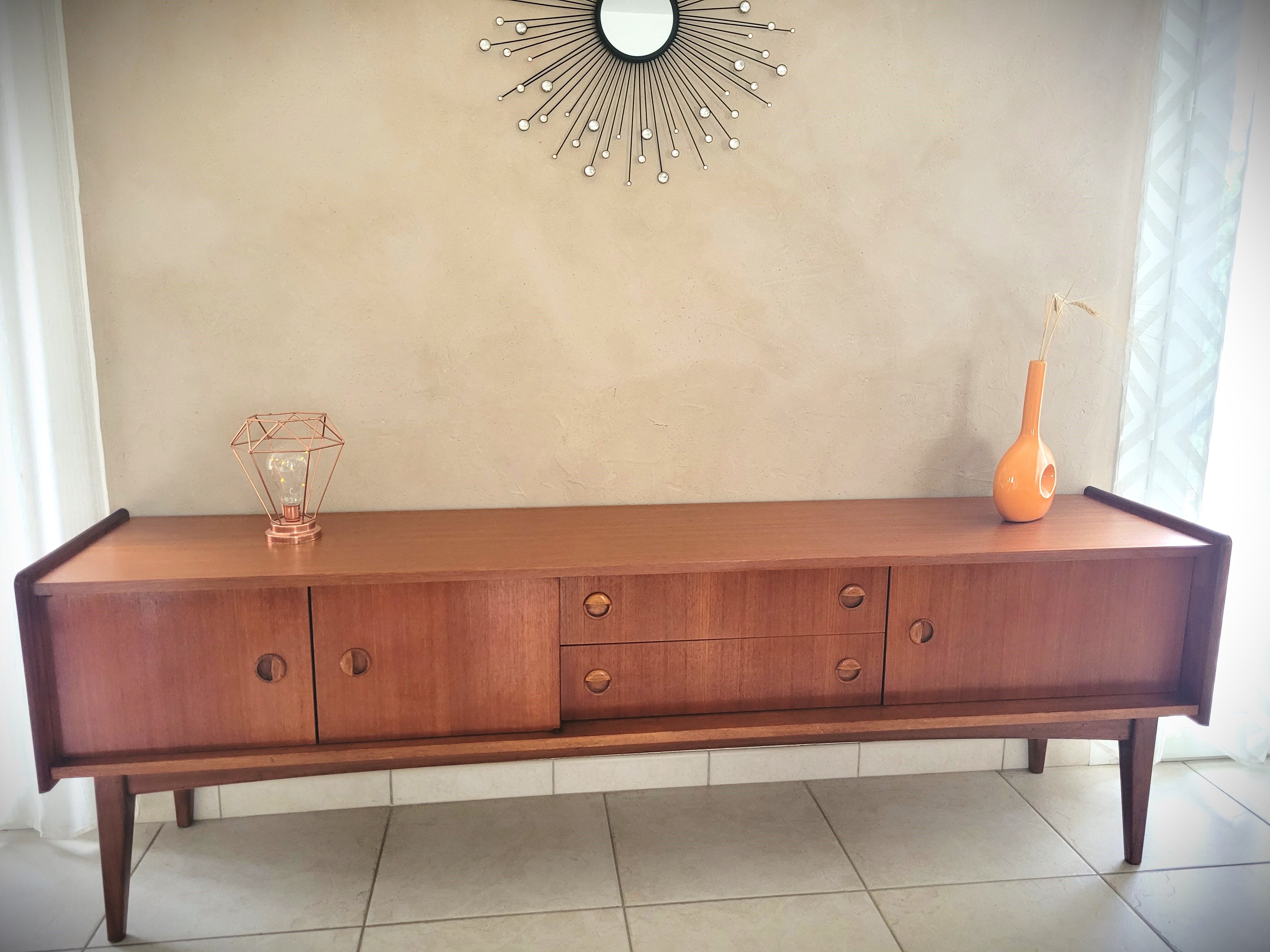 Enfilade design scandinave en teck vintage