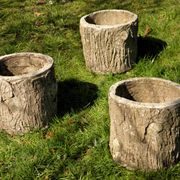 3 jardinières "troncs", années 60