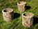 3 "trunk" planters, 1960s