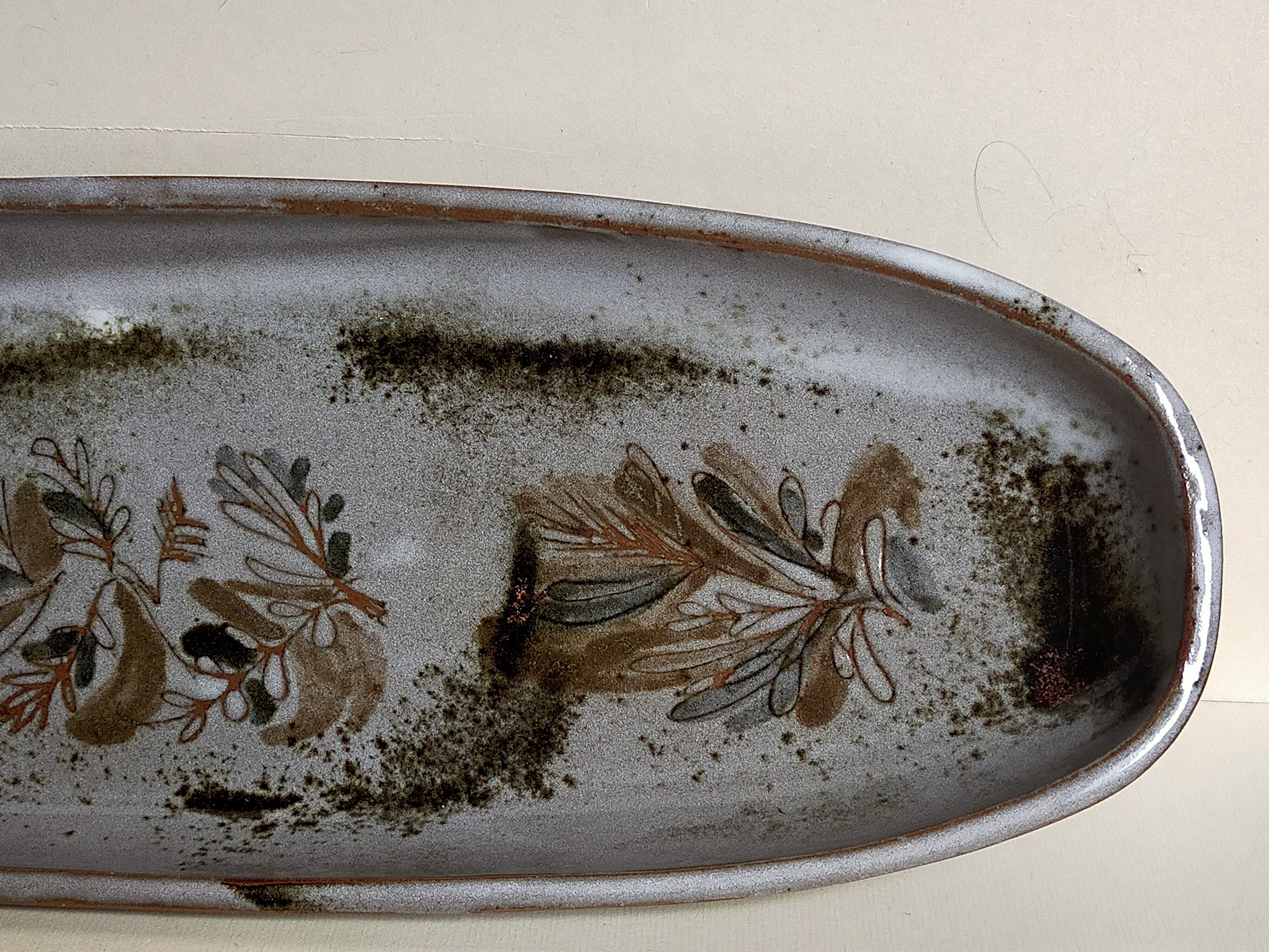 60s ceramic potter oval dish