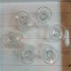 6 old champagne glasses