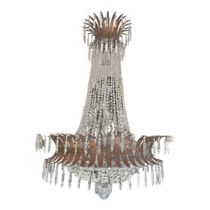 lustre montgolfière - cristal