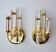 Pair of Venini wall lamps cut glass Murano Italy 1980