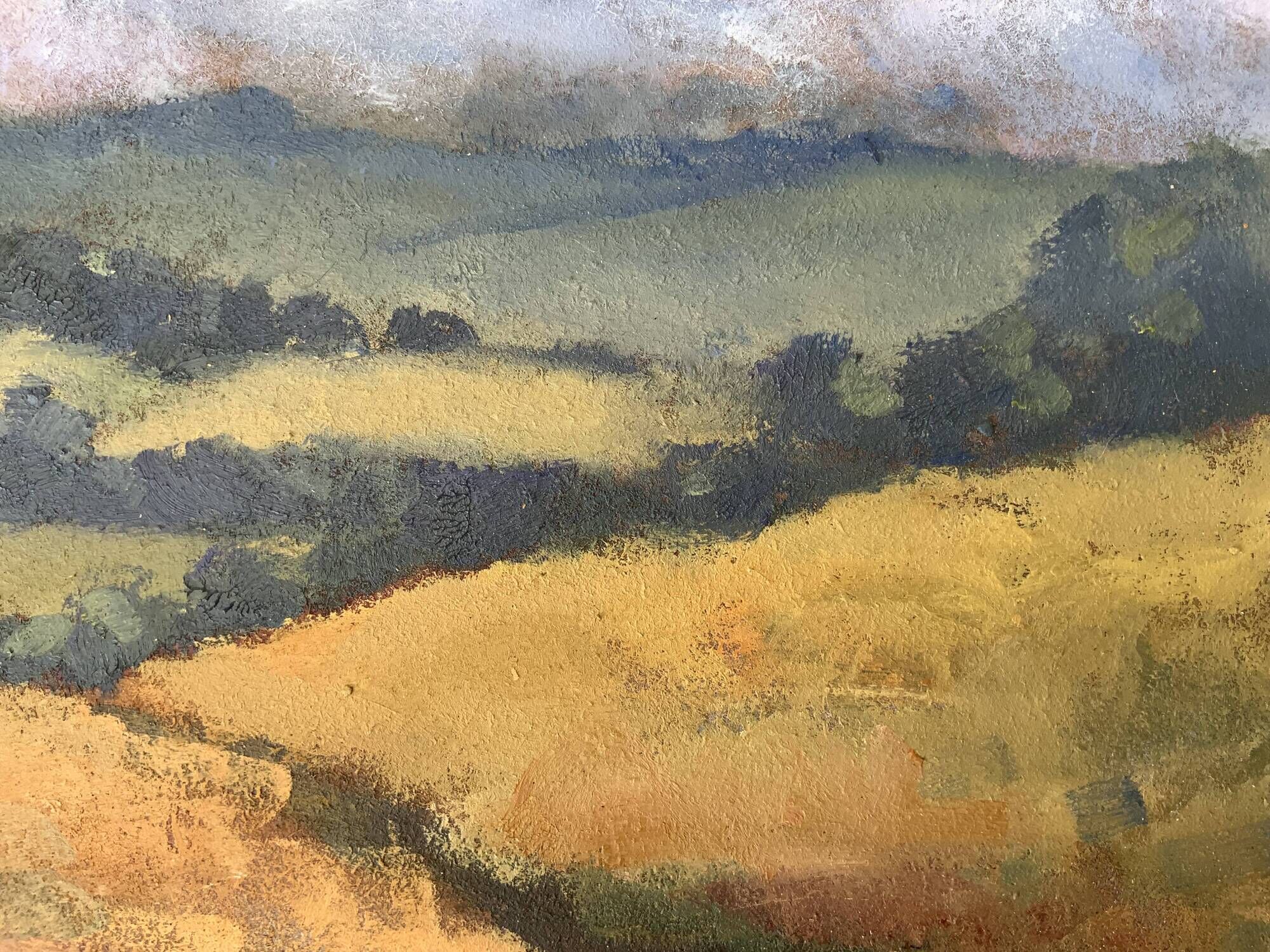 Vintage Impressionist Oil Painting Landscape, Signed R. Grinberg