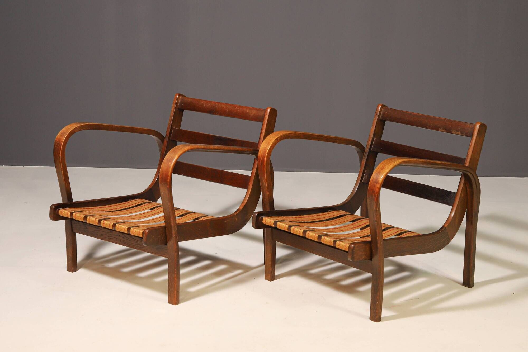 Pair of arm chairs by Karel Kozelka & Antonín Kropáček for Interier Praha,
