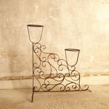 Antique wrought iron plant stand