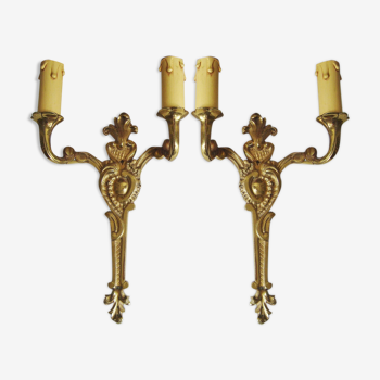 Appliques bronze anciennes style rocaille