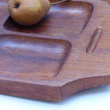 Scandinavian vintage aperitif teak platter