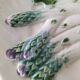Assiettes barbotine Salins – décor asperges & artichaut