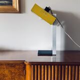 Space age yellow cubic table lamp, Italy 1970s