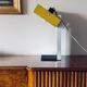 Space age yellow cubic table lamp, Italy 1970s