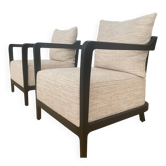 Pair of Be Bop armchairs – Specchio Nature fabric – excellent condition