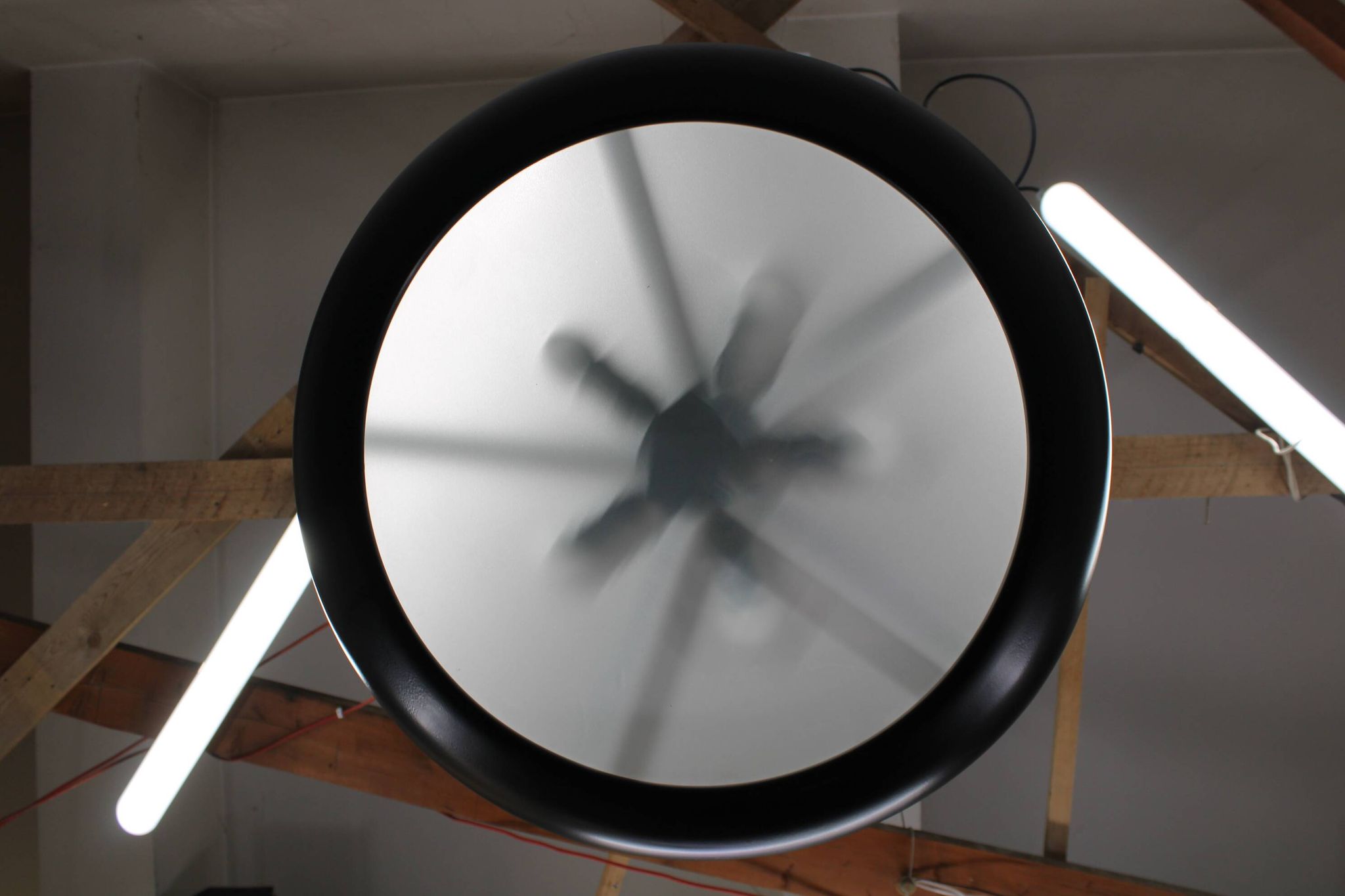 Bauhaus "UFO" pendant light by Josef Hurka for Napako, Czechoslovakia, 1940s