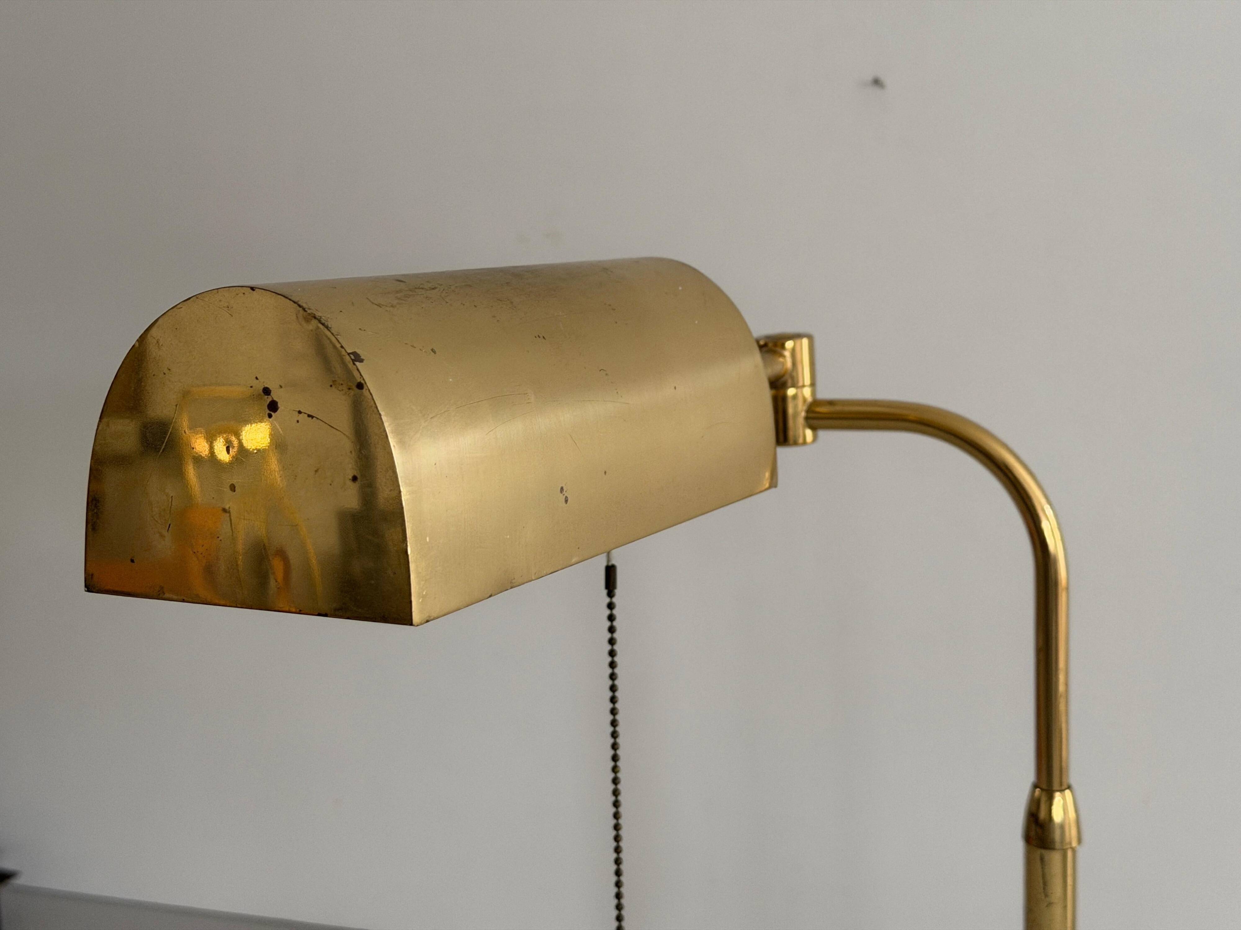Brass table lamp by Florian Schulz, 1960s, Germany.