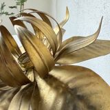 Pair of gold metal flower wall lights