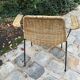 Paire de fauteuils en rotin et métal -1950/1960