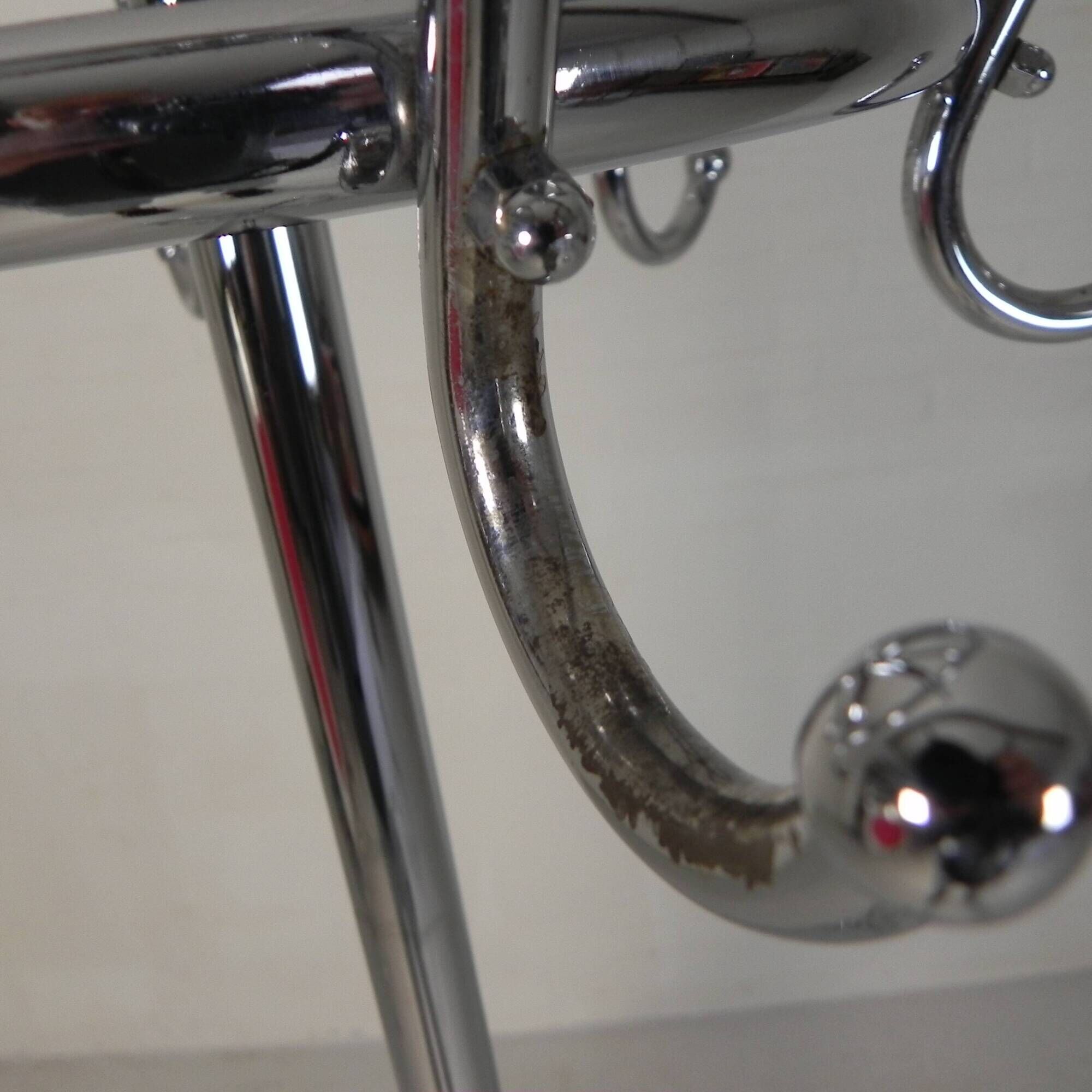 Freestanding Tubax coat rack with 6 double hooks, 1950s