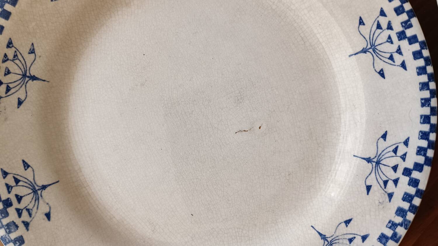 Set of Creil-Montereau Damier plates