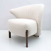 Post-Modern Italian Design Bouclè Armchair, 1980s