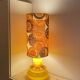 Manège brown opaline lamp H88 D28 - vintage fabric 1970