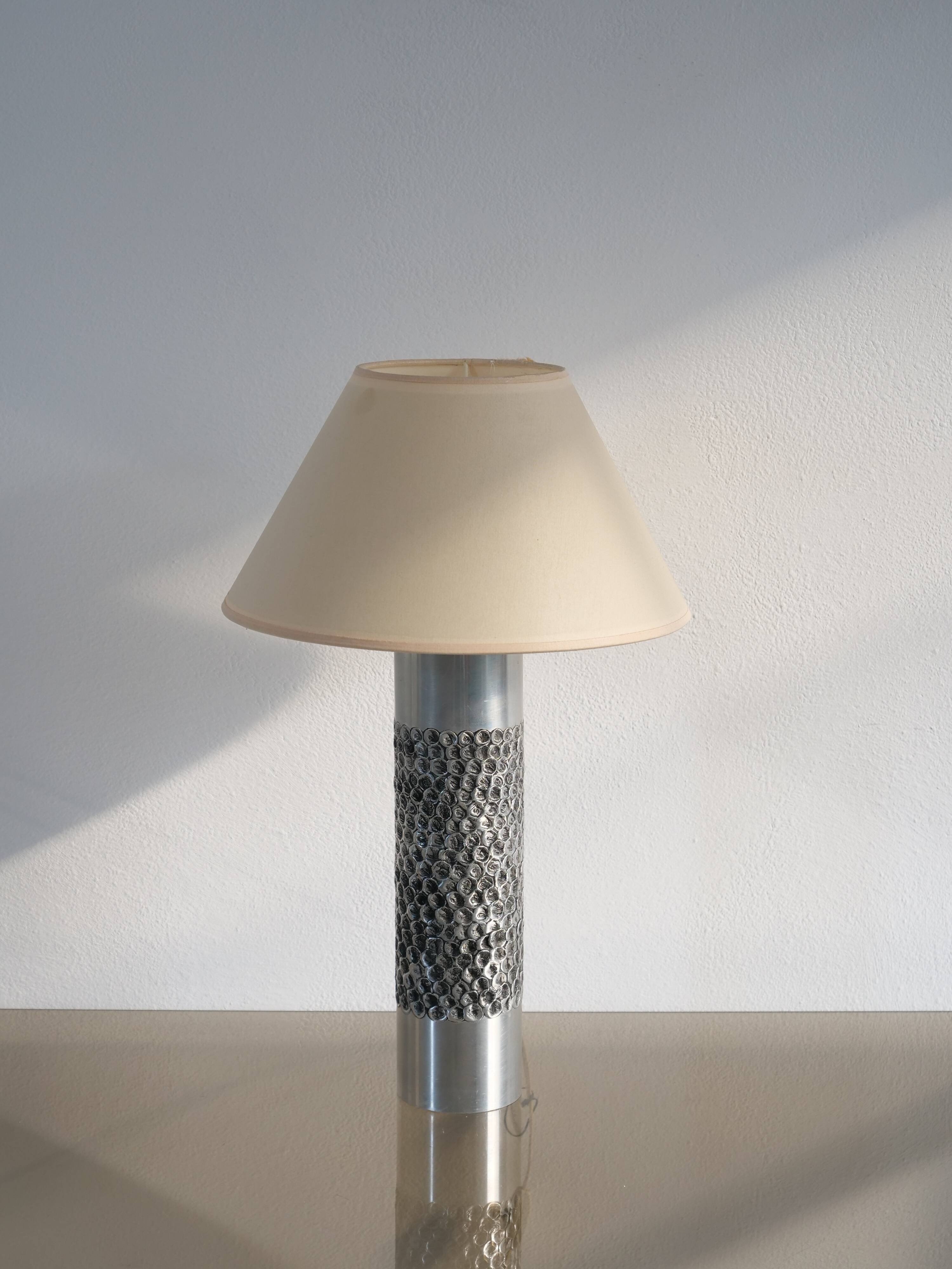 brutalist design lamp by Willy Luyckx for Aluclair 1970
