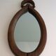 Brutalist mirror in oval shape 1950 - 30,5x59,5cm