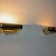 Pair of Ette sconces by Marset, brass structures, Spain, 1980