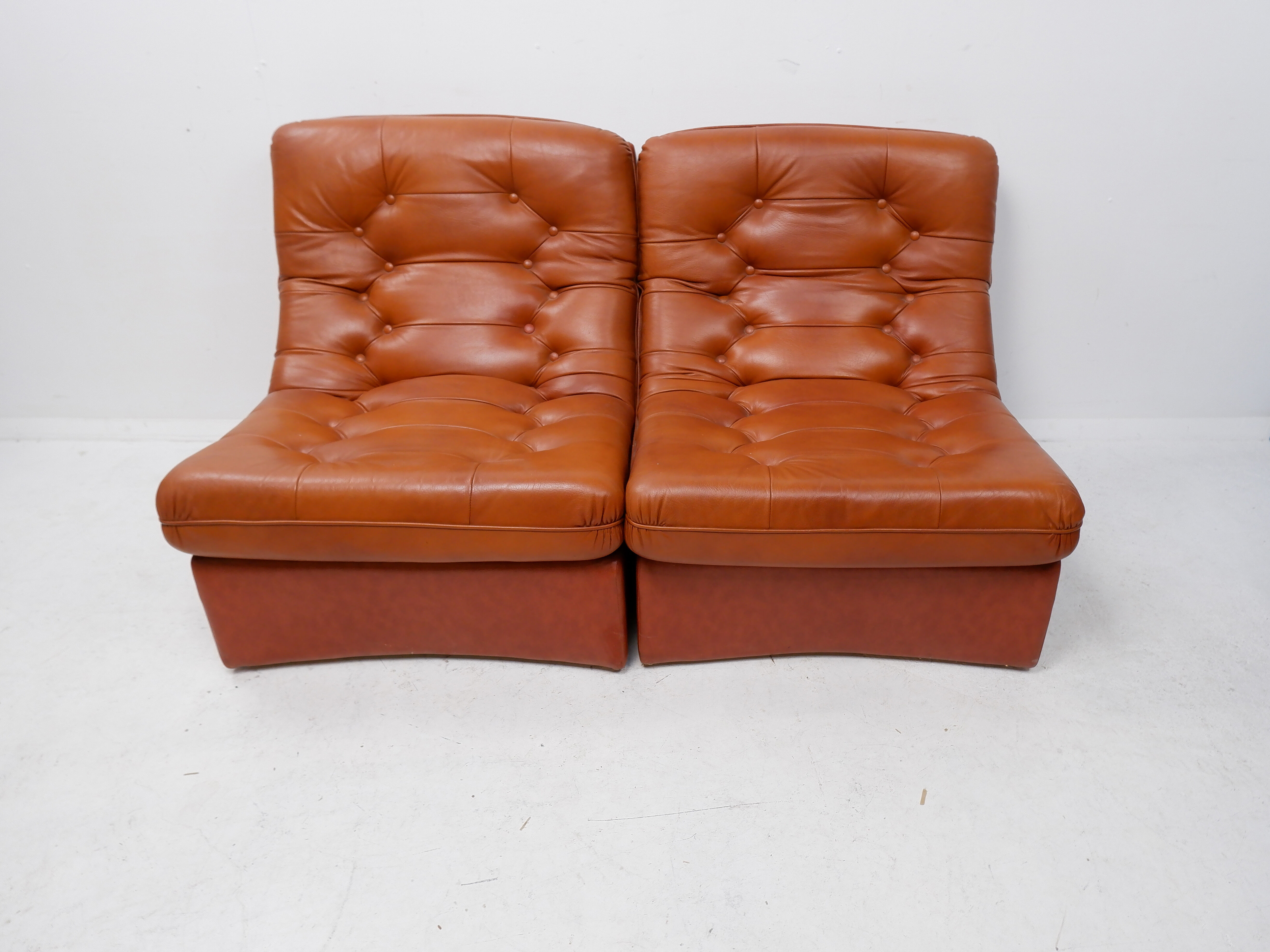 Vintage leather sofa 1970s