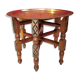 Table basse à thé du Maghreb plateau laiton