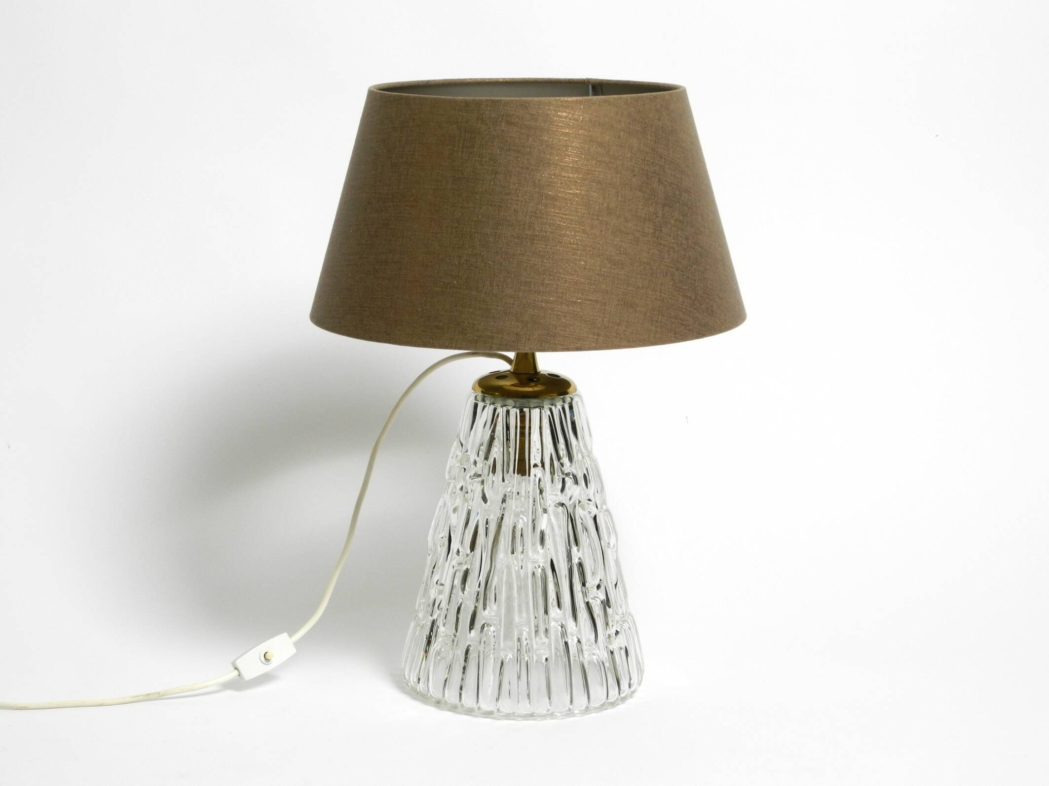 Heavy large Mid Century Modern glass table lamp by Rupert Nikoll Vienna | h