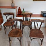 4 dark Luterma bistro chairs, sanded. Painting possible.