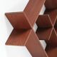 Rare, sculptural teak wall shelf / Mid-century Danish modern design / 1960s minimalism