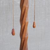 Turned Wooden Mid-Century French Floor Lamp