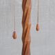 Turned Wooden Mid-Century French Floor Lamp