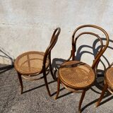 Set of 4 cane bistro chairs