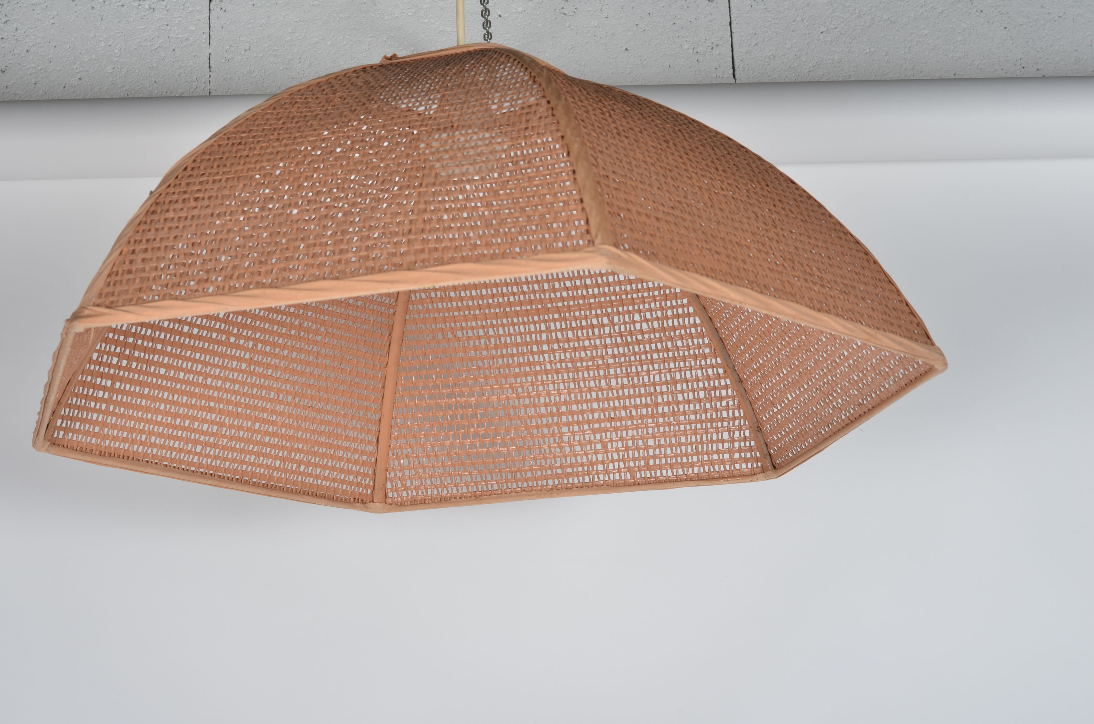 Brown rattan hanging lamp