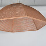 Brown rattan hanging lamp