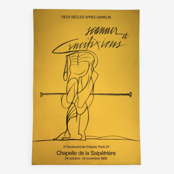 Valerio ADAMI, Chapelle de la Salpêtrière, 1980. Affiche originale éditée en lithographie