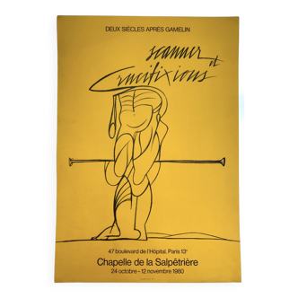 Valerio ADAMI, Chapelle de la Salpêtrière, 1980. Affiche originale éditée en lithographie