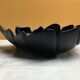 Black glass sheet shaped tidy