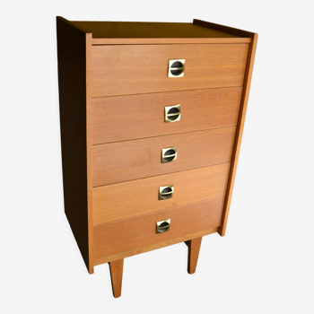 Vintage chiffonnier chest of drawers high oak