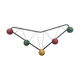 Wall coat holder 5 patères balls, 50s